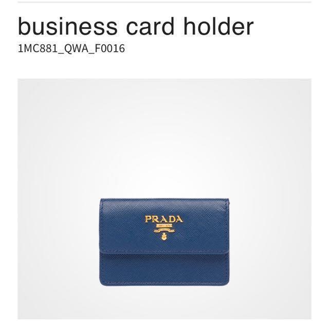 prada blue card holder