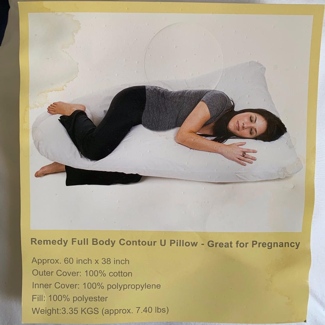 Pregnancy Pillow Full Body Maternity Pillow with Contoured U Shape by Bluestone Back Support