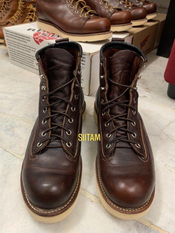 RED WING◇LINEMAN BOOTS/25.5cm/BRD/牛革/2906-