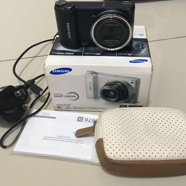 Samsung WB250F smart WiFi digital touchscreen camera ( Cobalt black