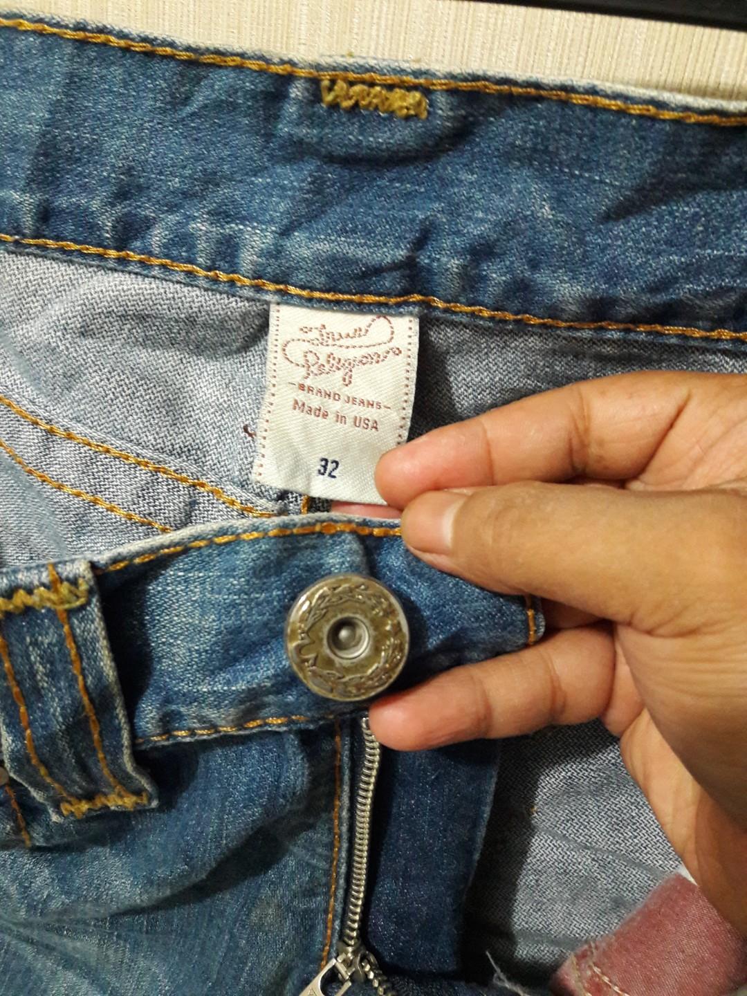 TRUE RELIGION DENIM JEANS made in U.S.A ( ACCENT SELVEDGE ), Fesyen Pria,  Pakaian , Bawahan di Carousell