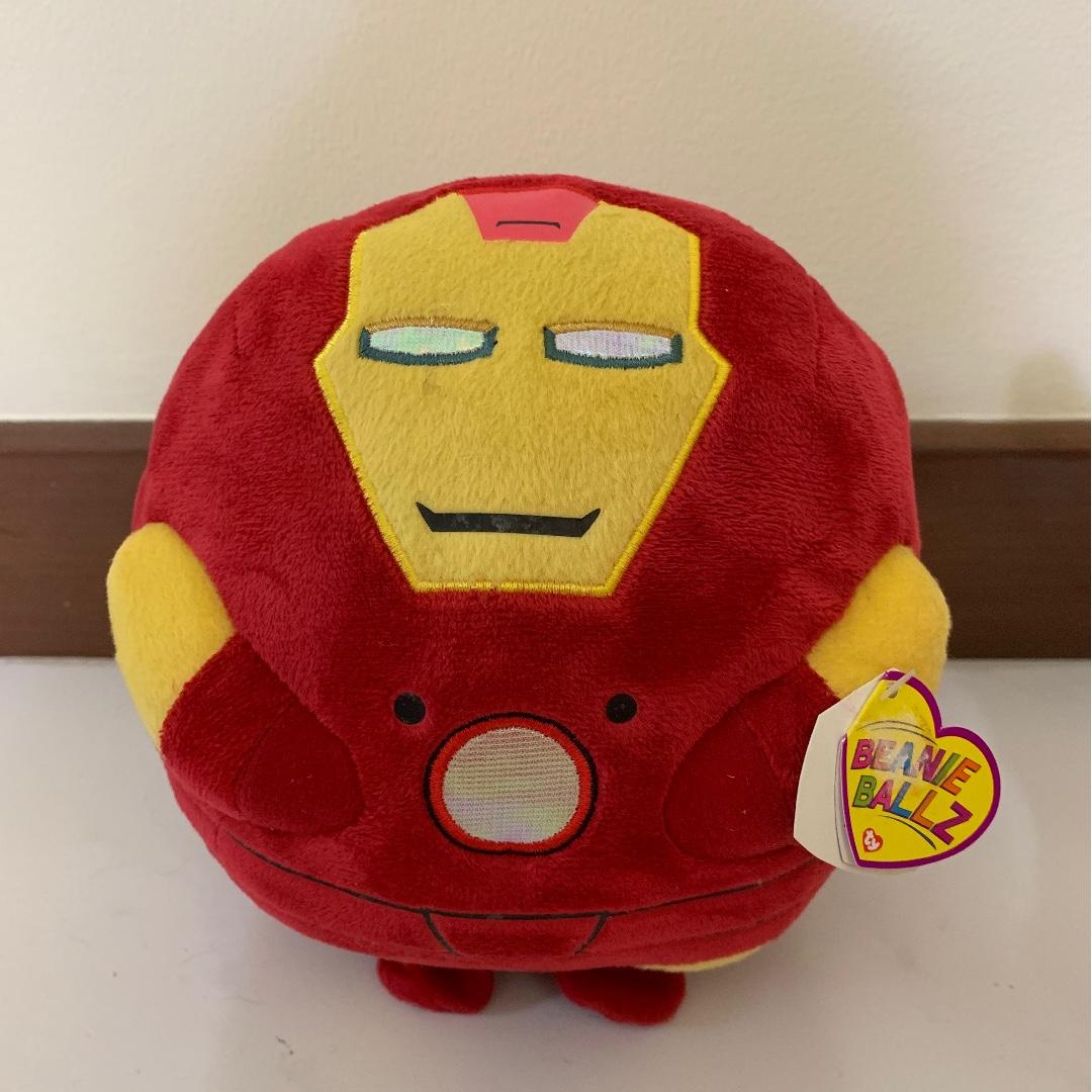 ty beanie ballz iron man plush