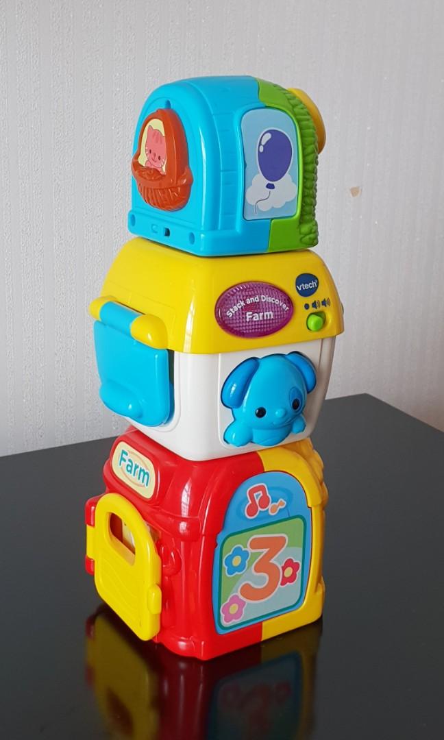 VTech Baby Stack and Discover Farm, Babies & Kids, Toys & Walkers on  Carousell