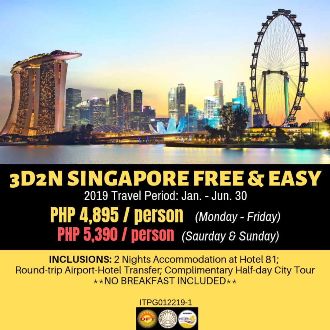 3d2n Singapore Free And Easy Tour Package Travel Overseas Attractions On Carousell