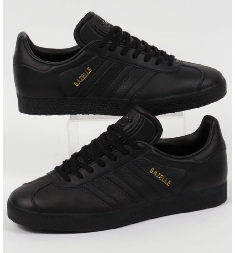 Adidas Gazelle Black Leather, Women's 