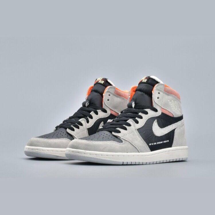 Air Jordan 1 Retro High OG SP19 Neutral Grey Hyper Crimson Men s