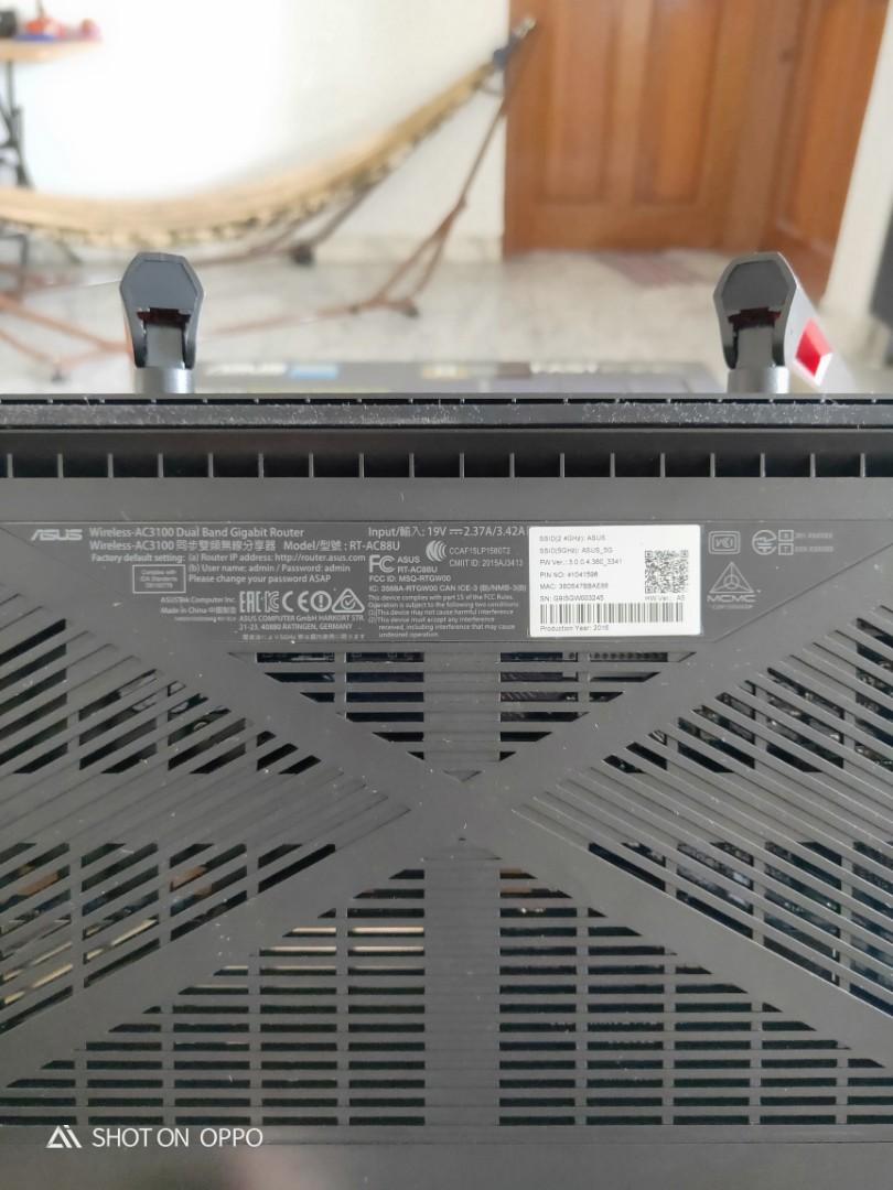 Asus wireless ac3100 router, Computers & Tech, Parts & Accessories ...