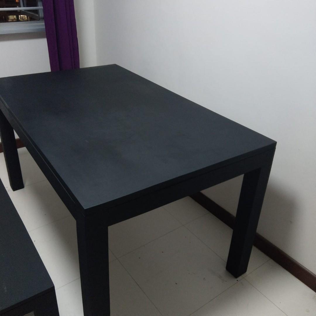 Black Teak Dining Table Furniture Tables Chairs On Carousell