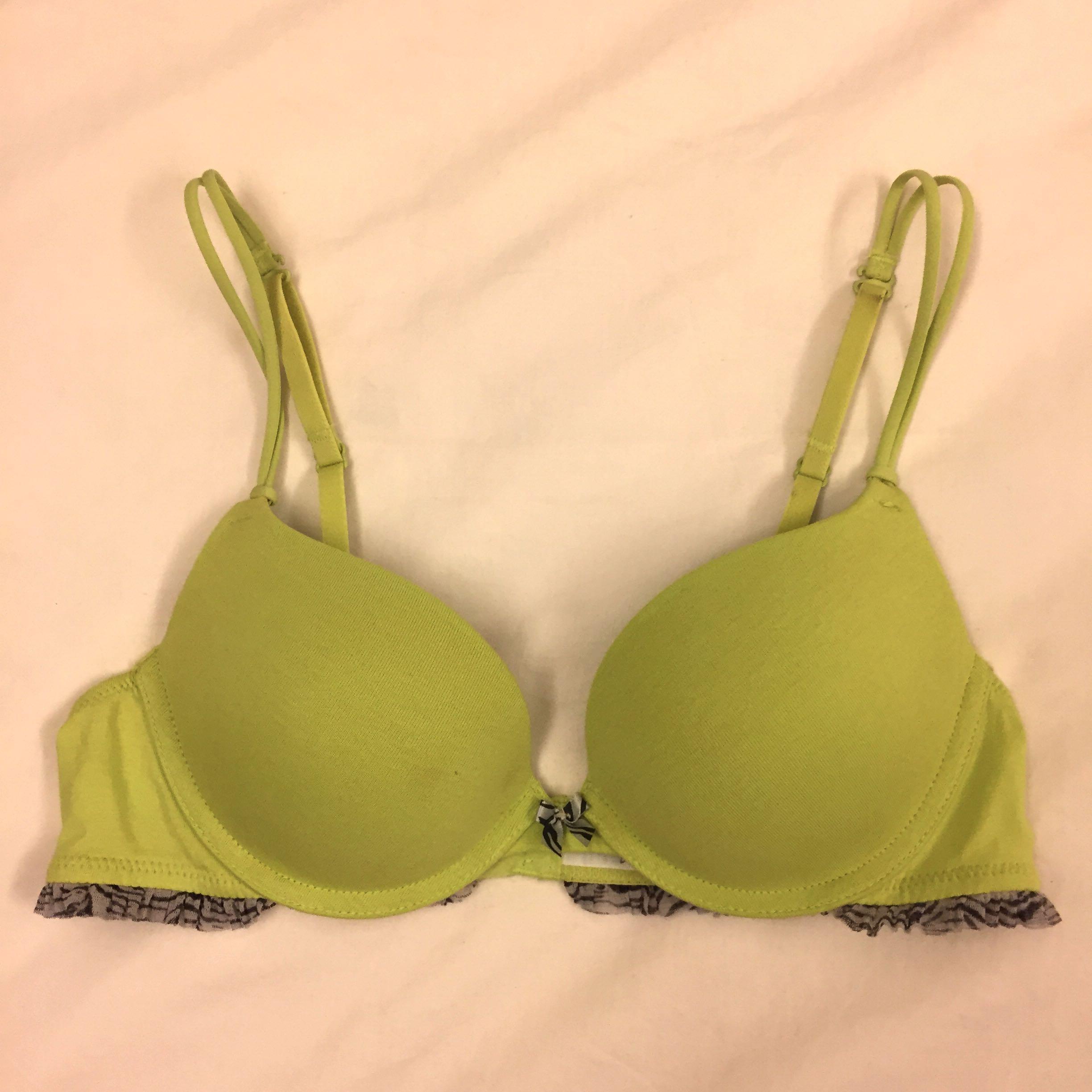 lime green push up bra