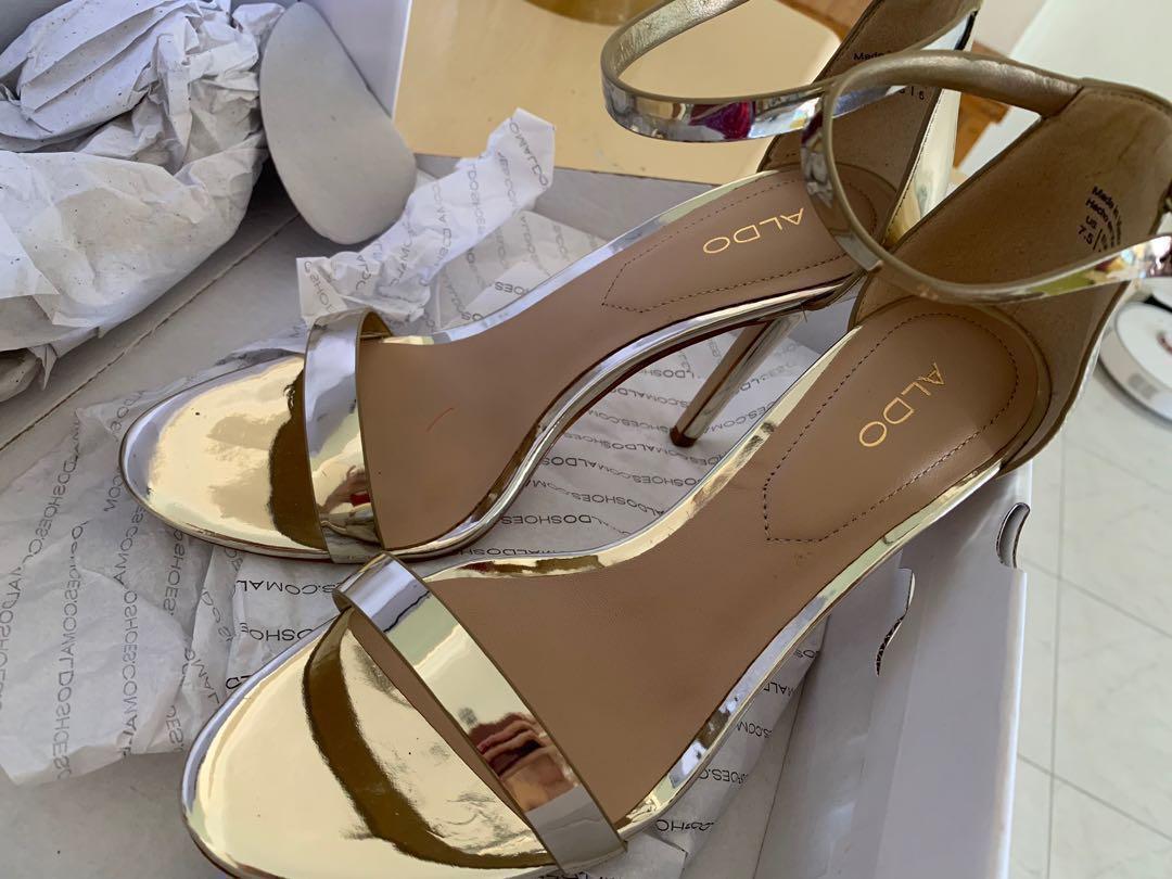aldo gold high heels