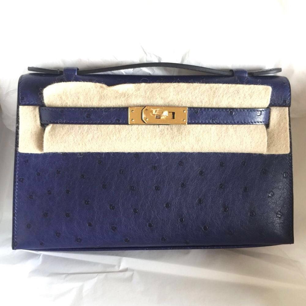 kelly pochette ostrich