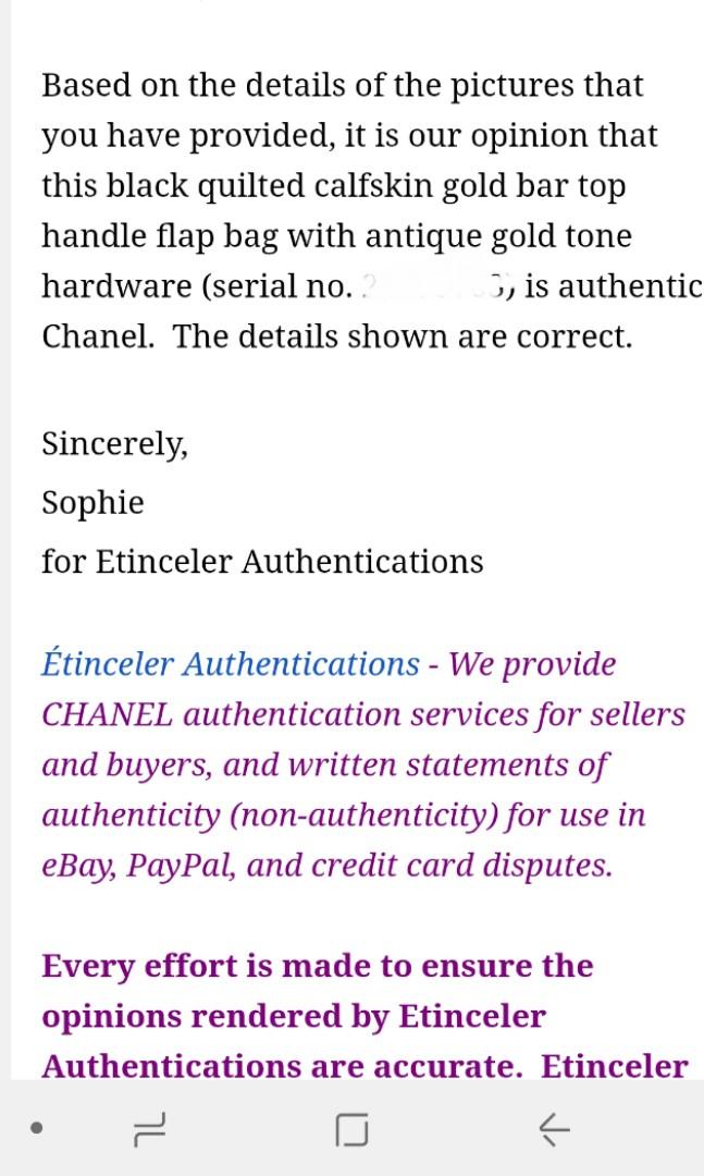 Etinceler authentications deals