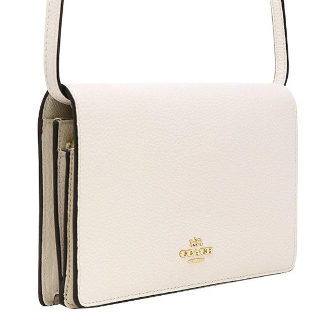 Coach white clutch best sale