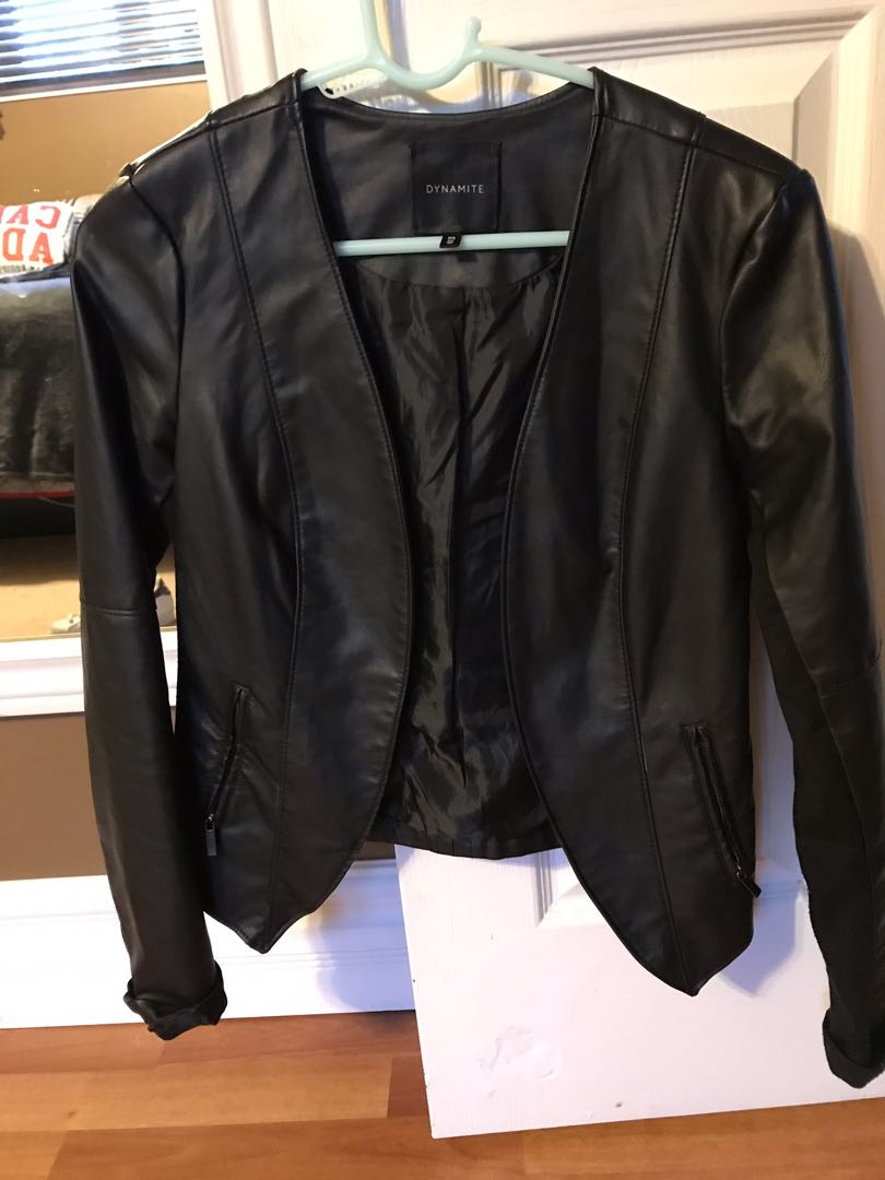 Leather jacket dynamite clearance