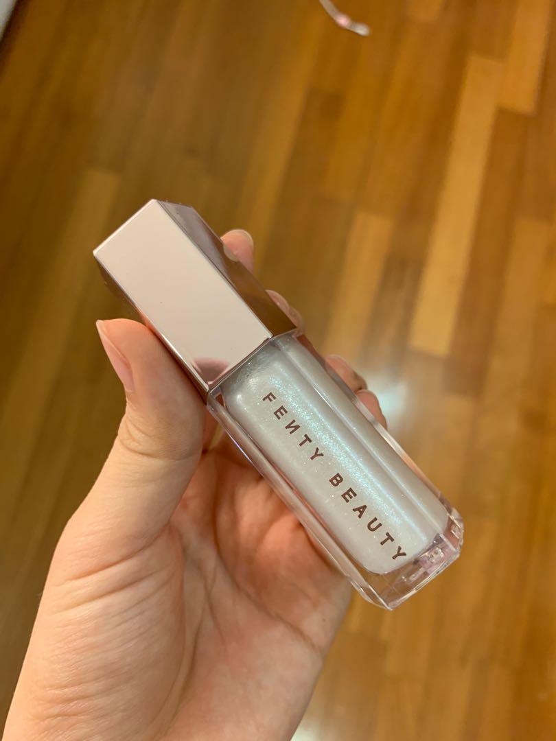 Fenty beauty gloss bomb in diamond milk, Beauty Personal Care