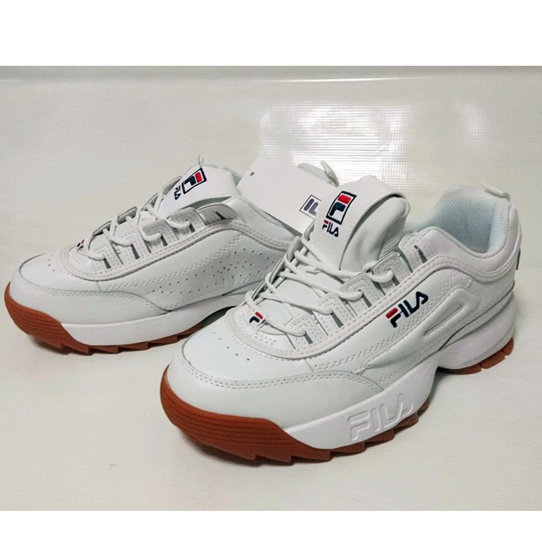 Fila Disruptor 2 Premium Gum Sole Size 42 White Men's Shoes w/ Free ...