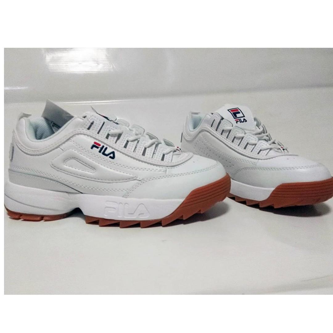 fila disruptor white gum sole