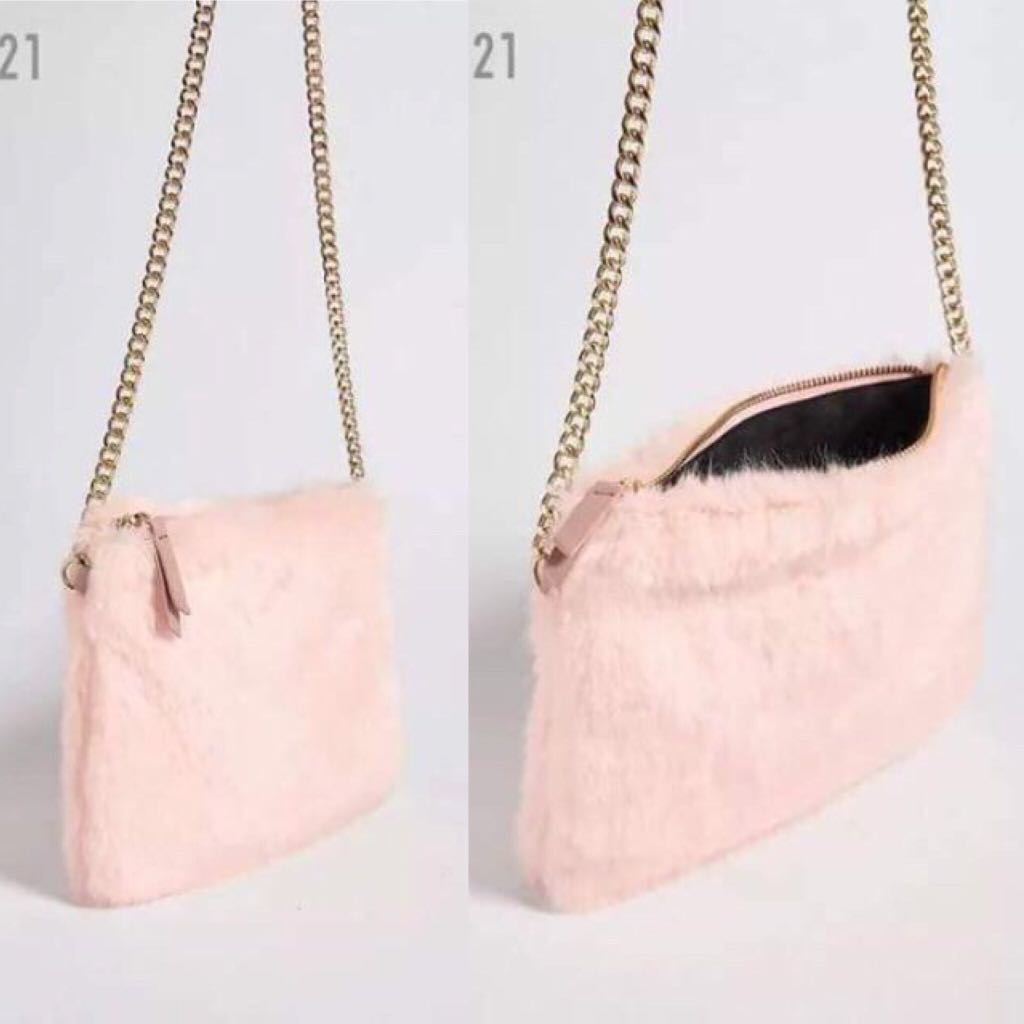 forever 21 fur sling bag