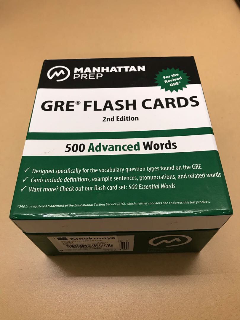 Gre Vocabulary Flash Cards 500 Essential Words Books