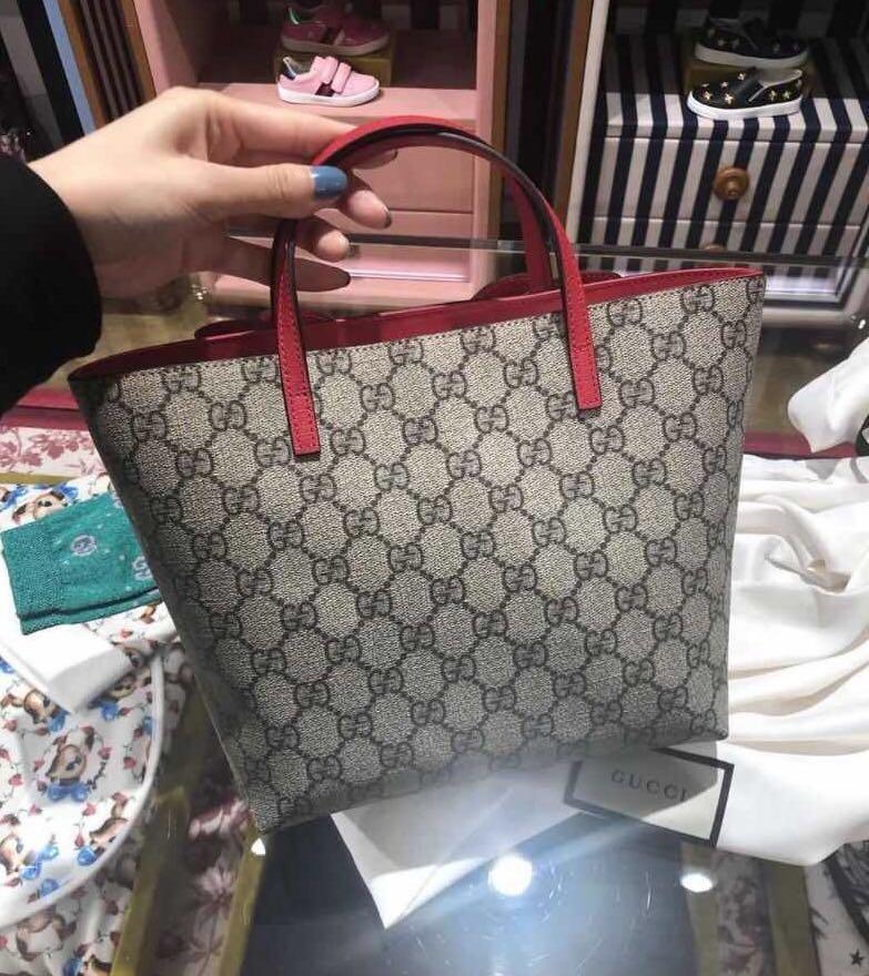 Children's gg supreme rainbow bow tote discount