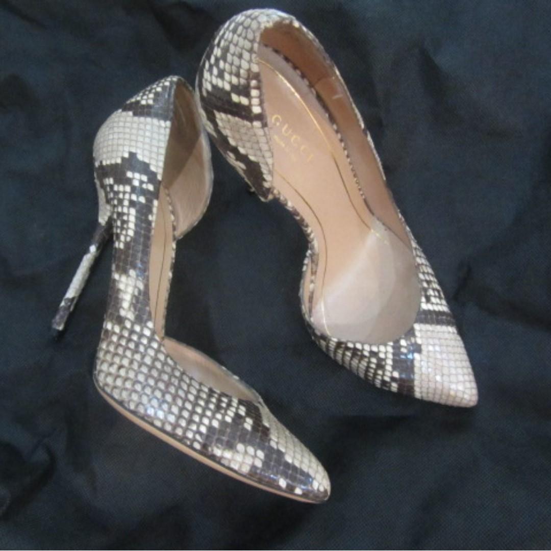 snake heels gucci