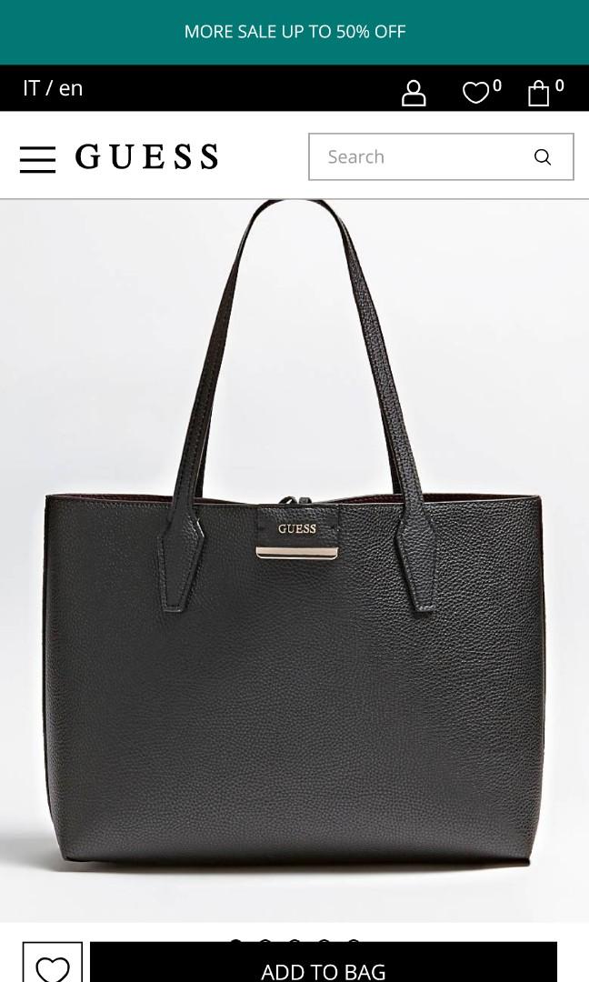 Guess Bobbi Bag, Reversible Brown and Black, Women's Fashion, Bags