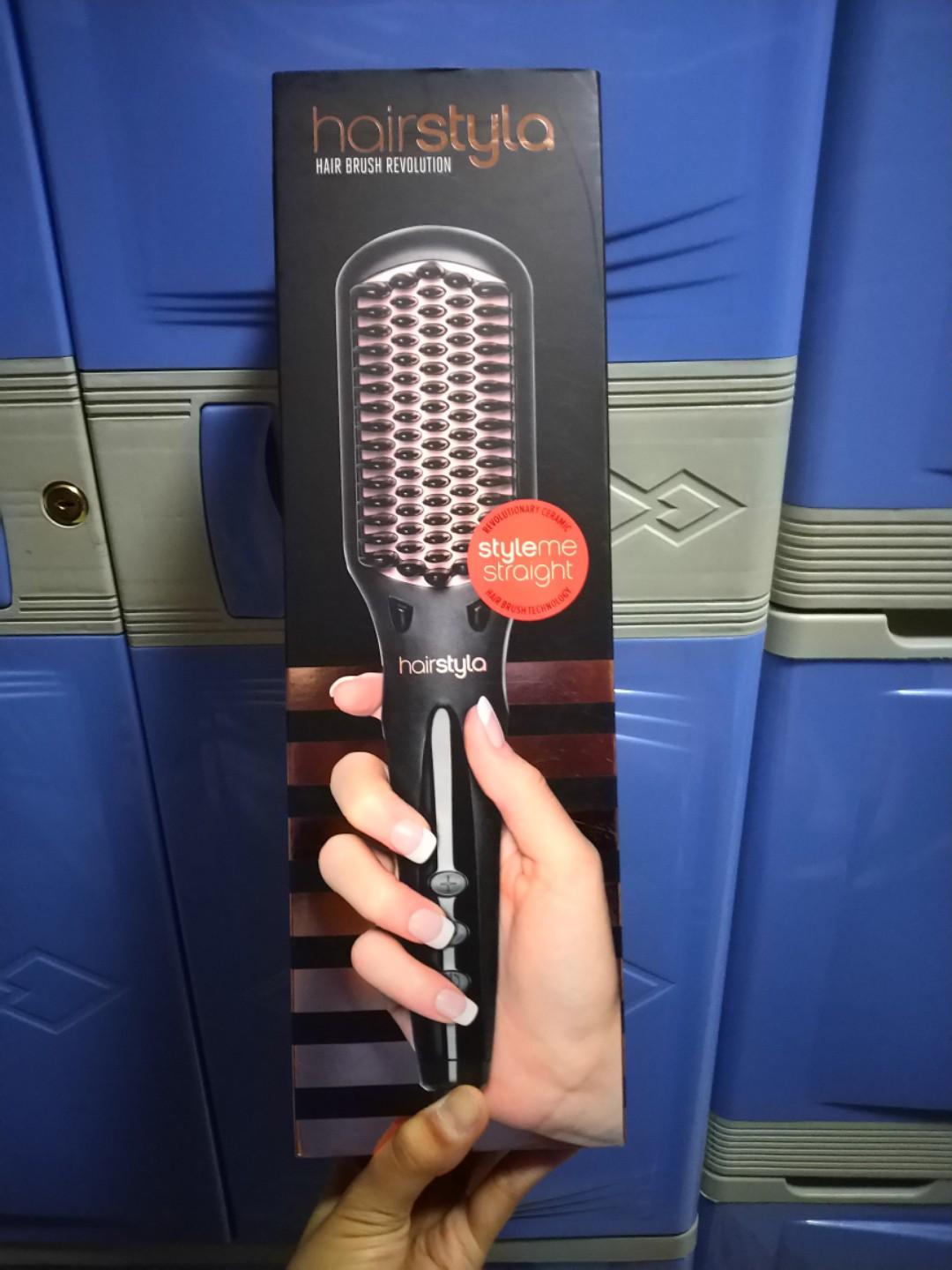 Hairstyla ceramic straightening online brush