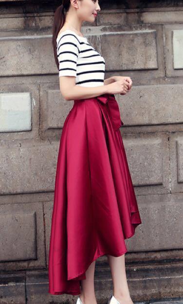 High low flare clearance skirt