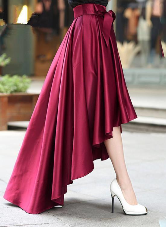 High low shop flare skirt