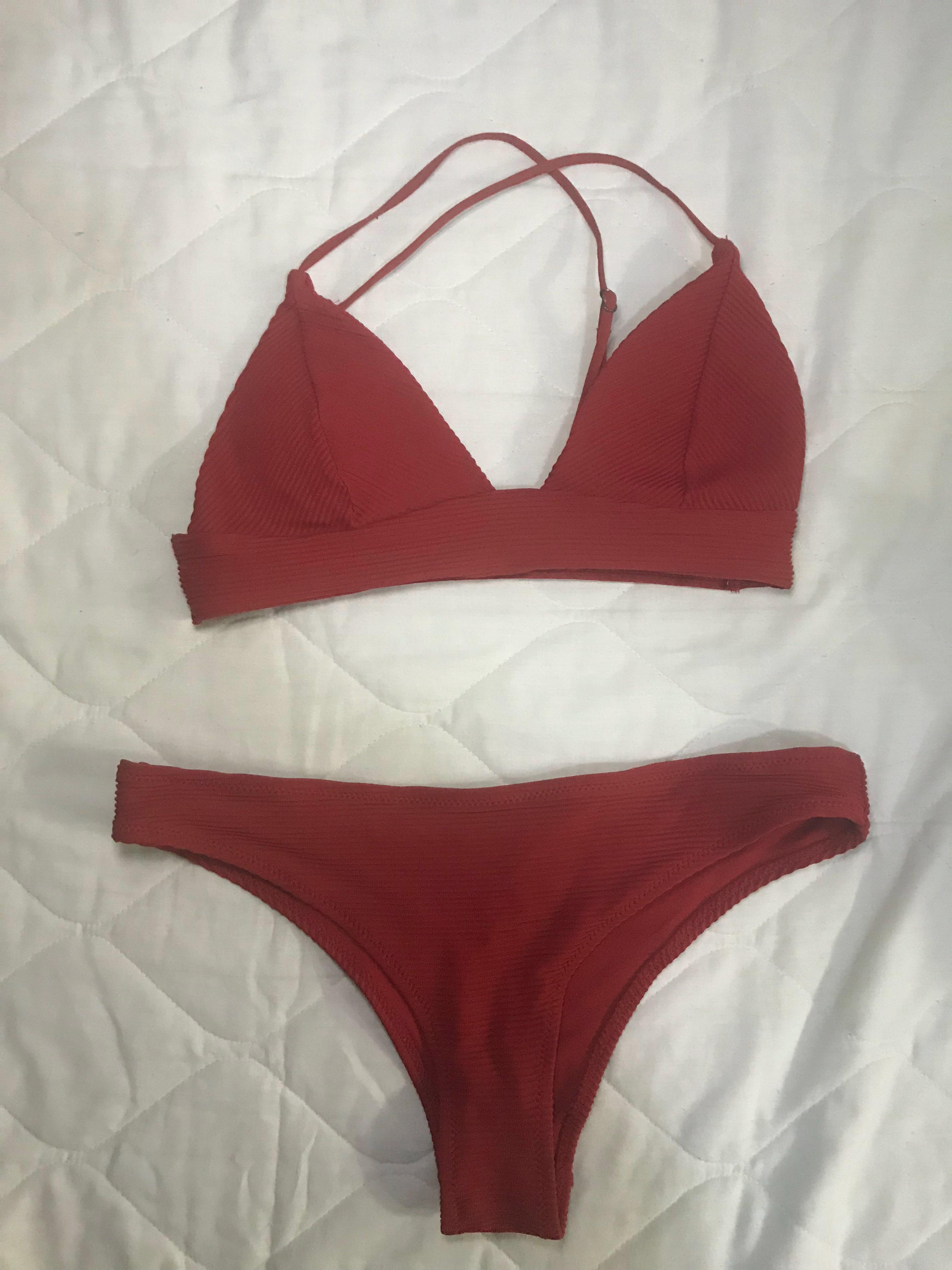 h&m red bathing suit