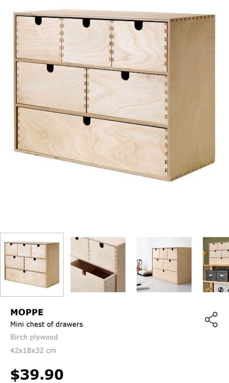 Ikea Moppe Mini Chest Of Drawers Furniture Shelves Drawers