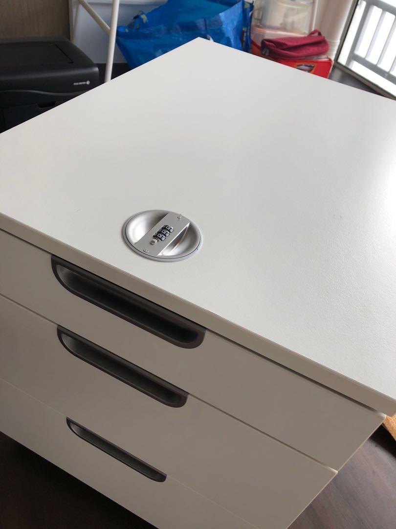 IKEA number lock drawer, Furniture & Home Living, Furniture, Shelves ...