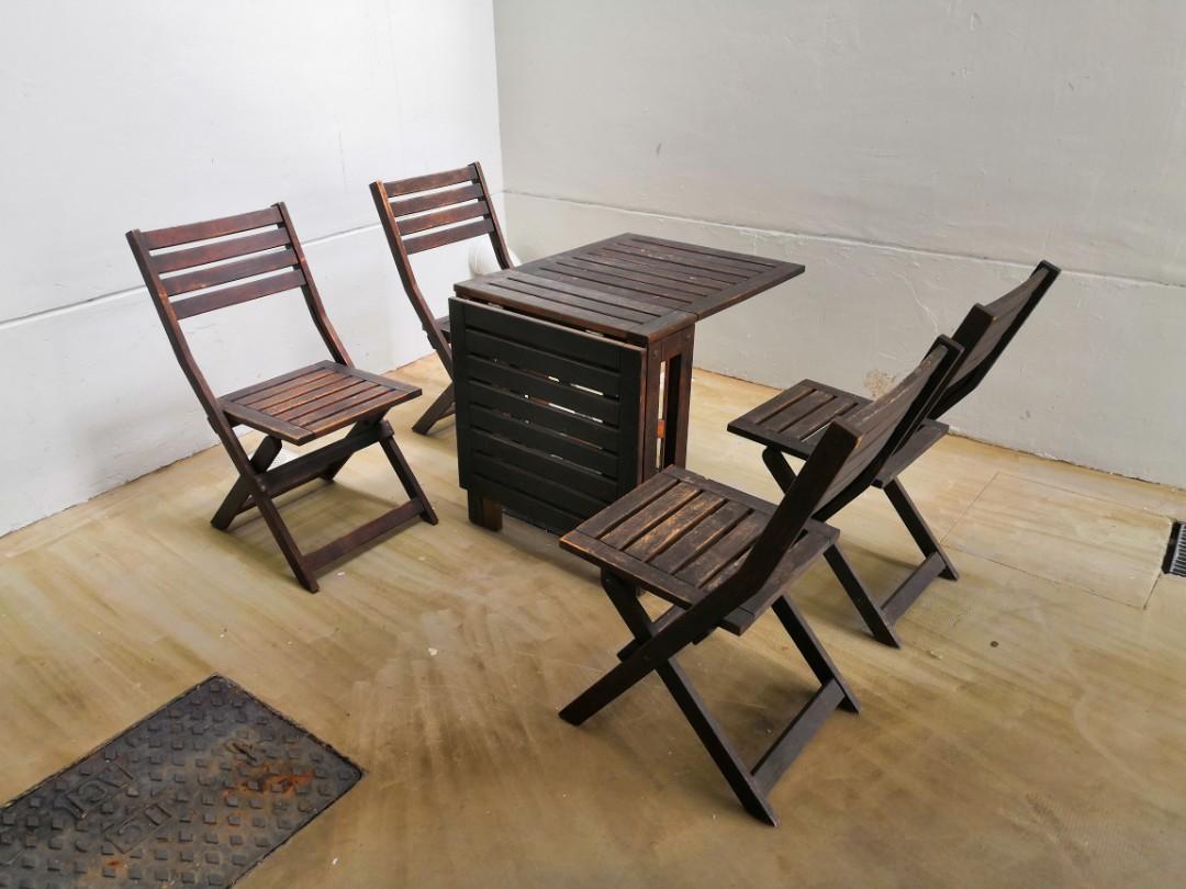 IKEA outdoor dining table set, Furniture & Home Living, Furniture