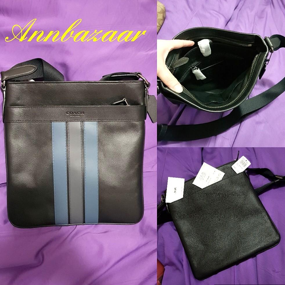 coach charles crossbody with varsity stripe