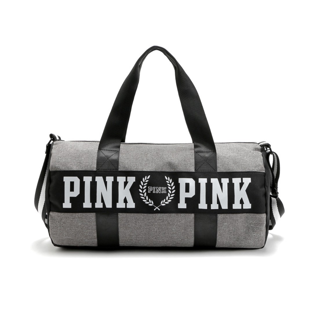 Instock VS Victoria s Secret PINK Duffel Gym Travel Bag Grey