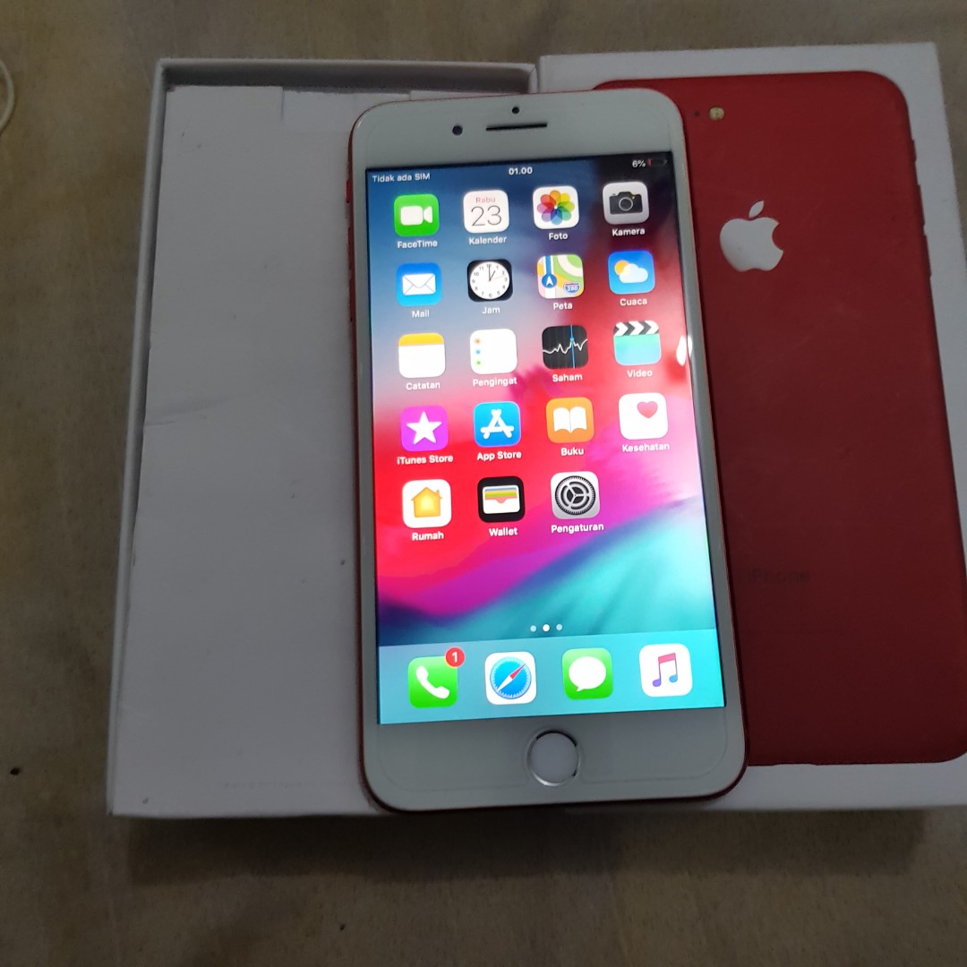 Iphone 7 Plus 128gb Fullset Red Edition Zp A Telepon Seluler Tablet Iphone Iphone 7 Series Di Carousell