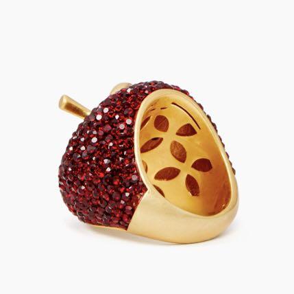 Kate Spade Dashing Beauty Apple Ring sz7