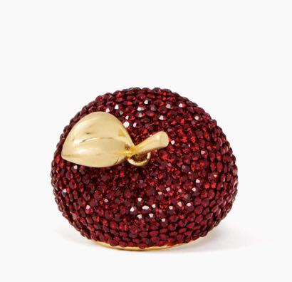 Kate Spade Dashing Beauty Apple Ring sz7