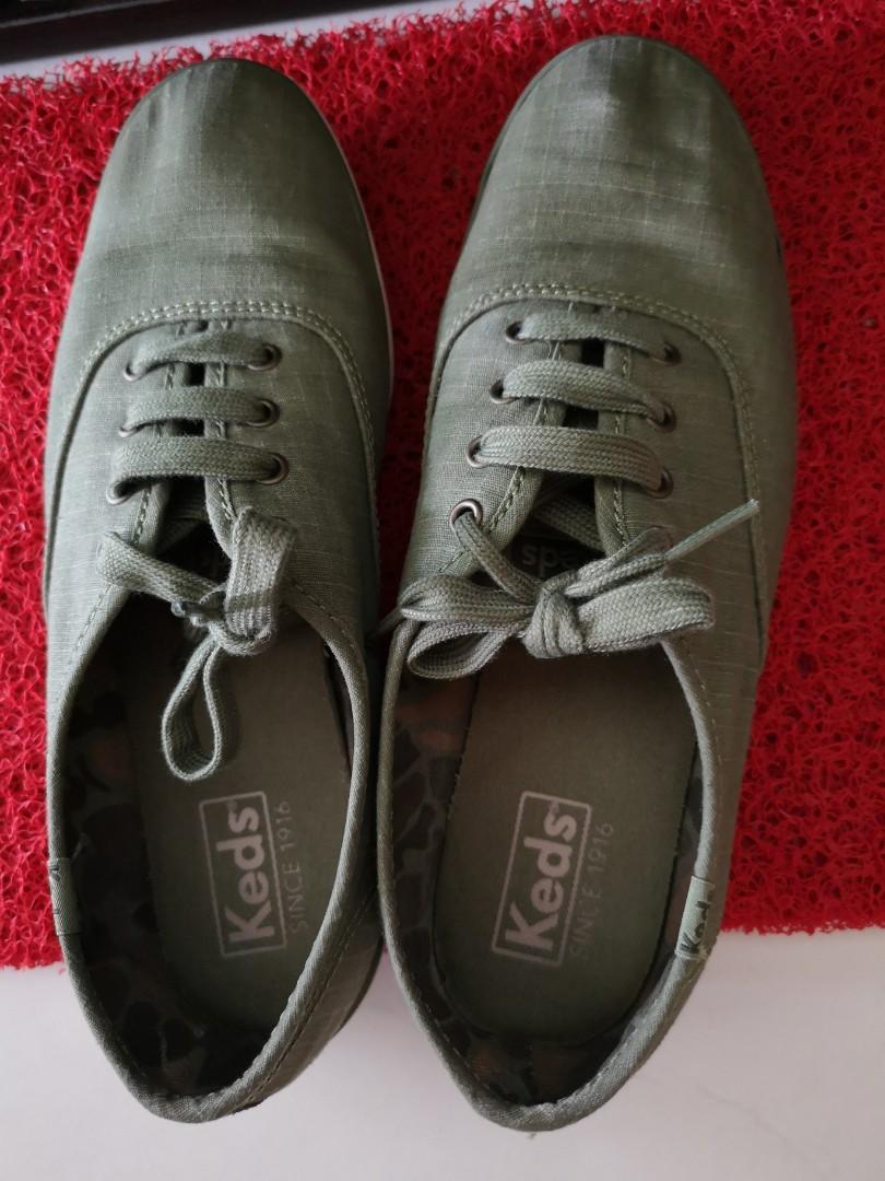 Army green keds deals