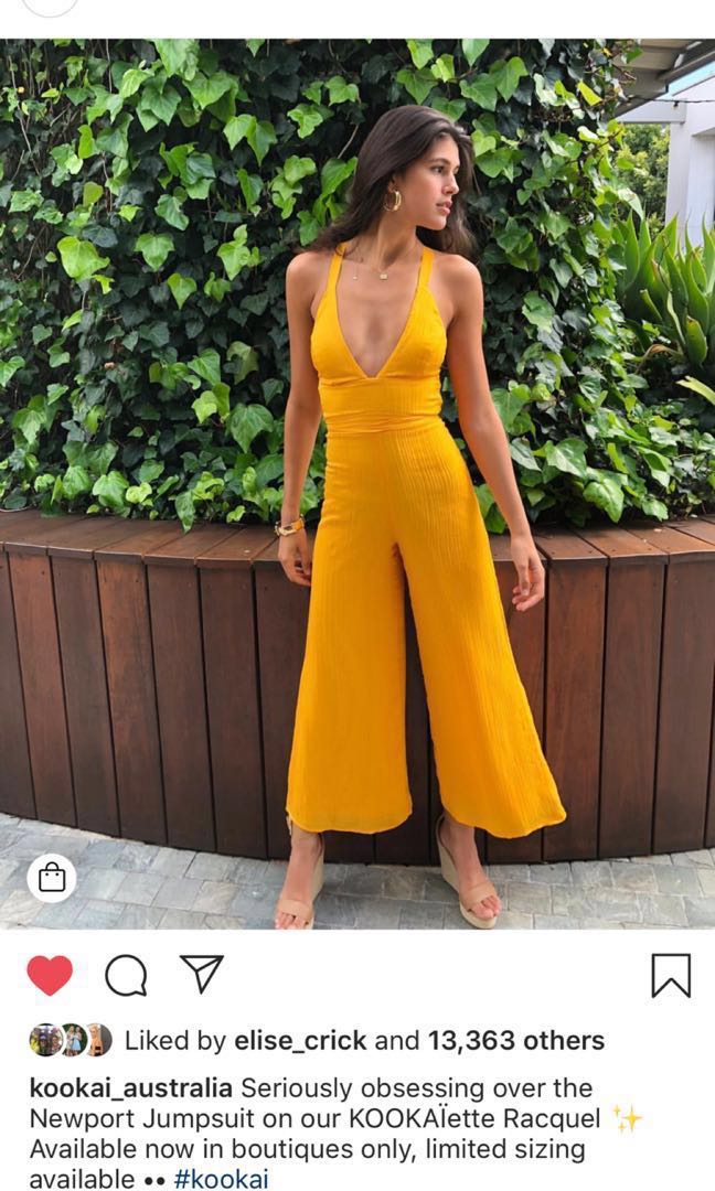 kookai orange jumpsuit