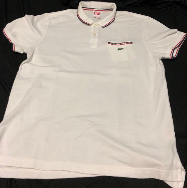 white lacoste polo shirt sale
