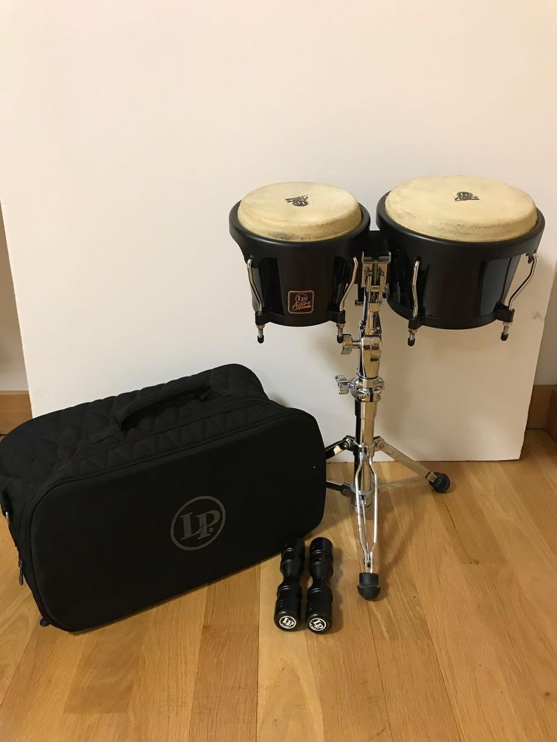 LP Aspire Bongo with stand, bag & shaker, Hobbies & Toys, Music & Media