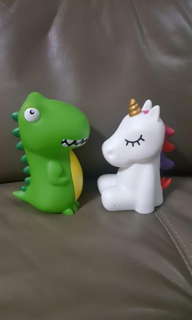 Milo Dino N Unicorn Coin Bank Vintage Collectibles Vintage