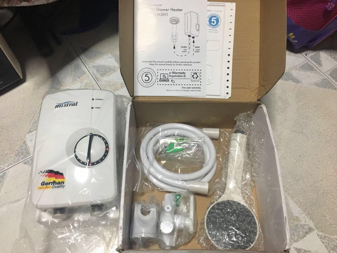 Mistral Instant Water Shower Heater MSH1, TV u0026 Home Appliances, Kitchen  Appliances, Water Purifers u0026 Dispensers on Carousell