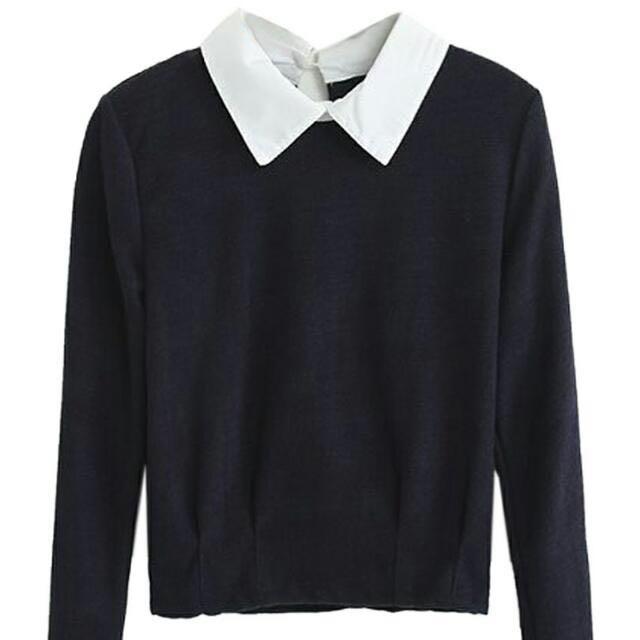 peter pan collar crop top