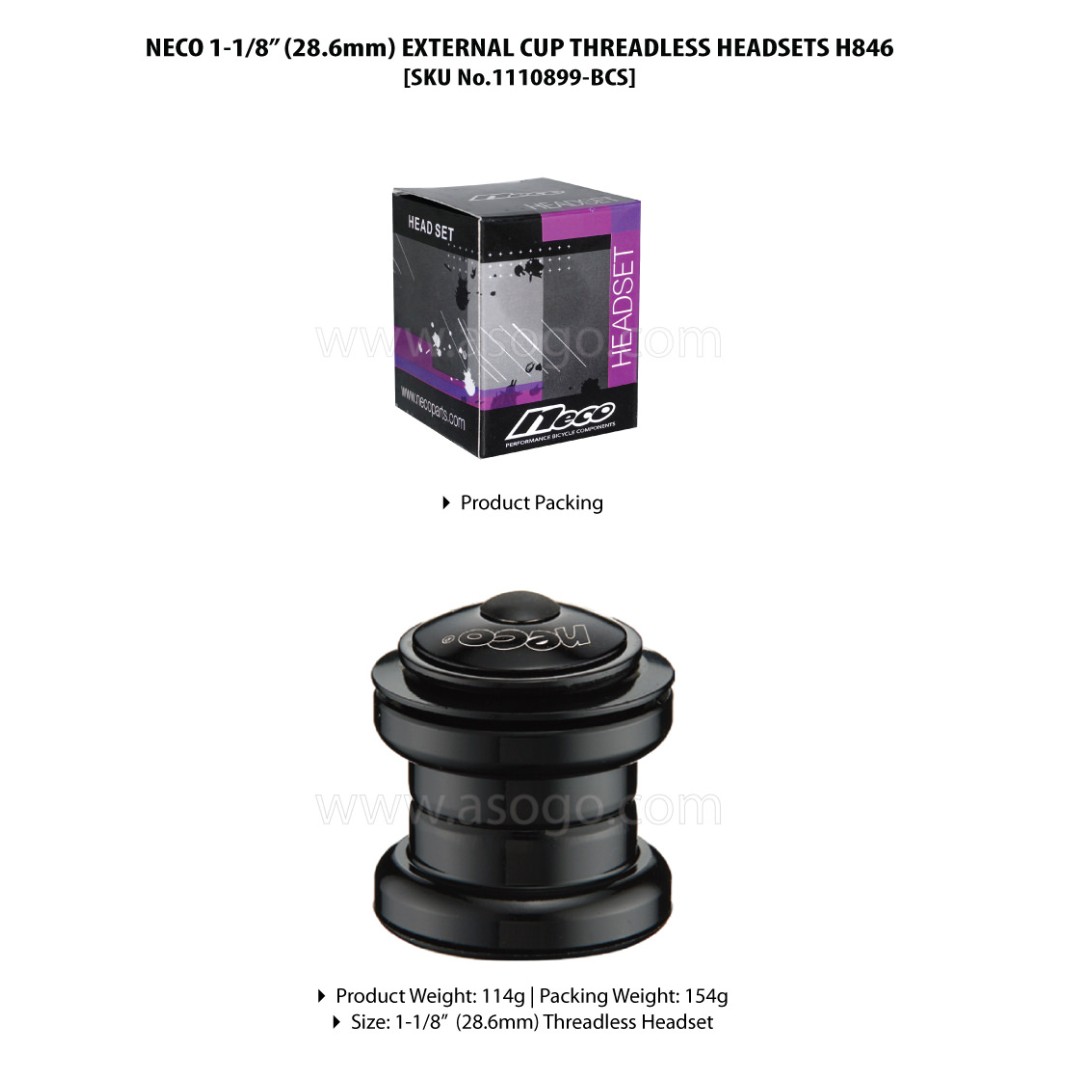 NECO threadless headset FIXIE FIXED GEAR ROAD BIKE MTB, Sports