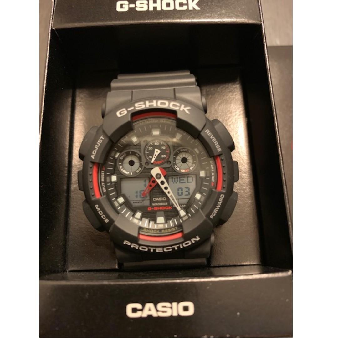 New Authentic Casio G Shock Ga100 Men Sport Quartz Watch Ga 100 1a4 Luxury Watches On Carousell