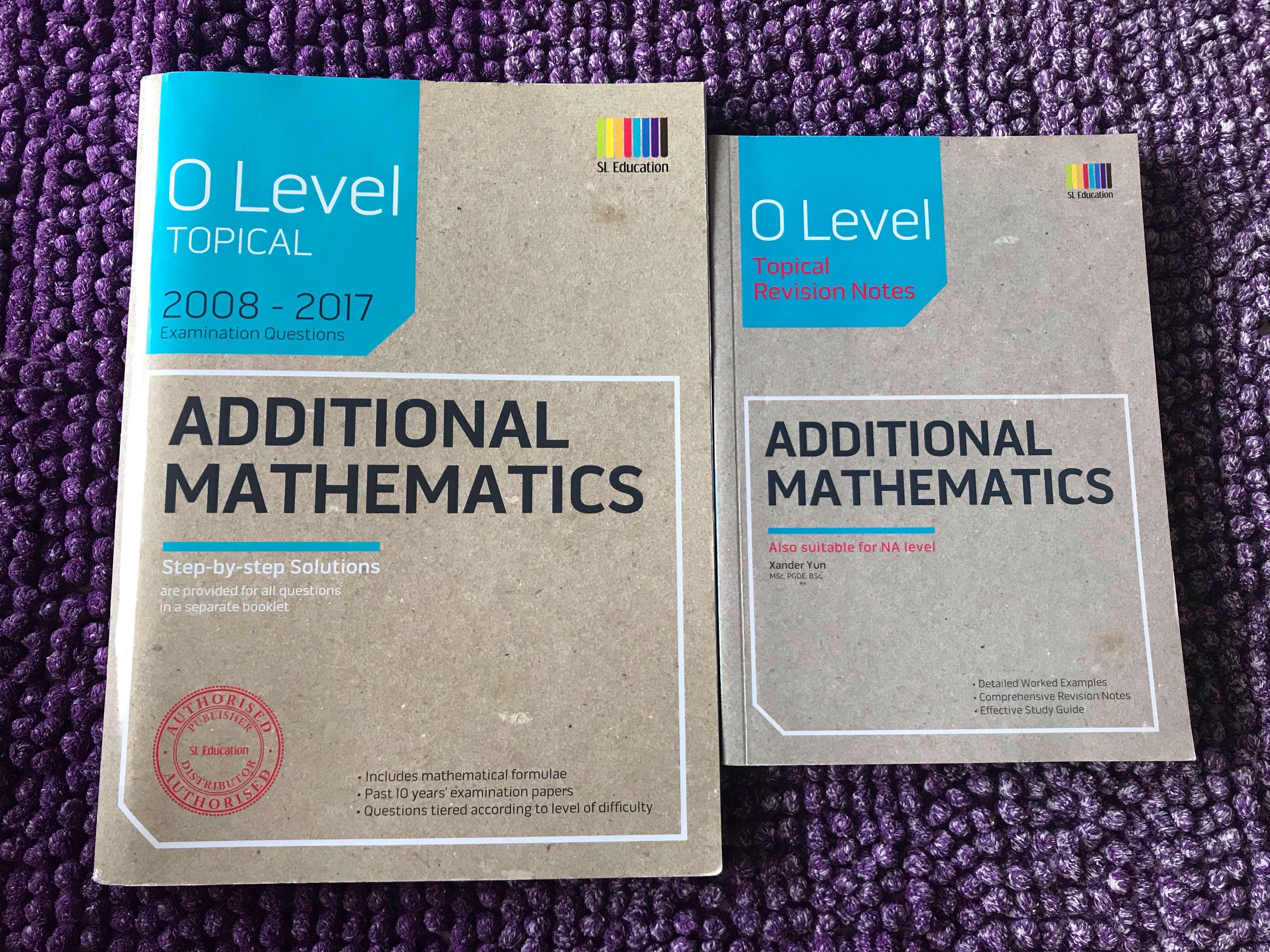 O Level Topical Math O Level Topical additional mathematics, Hobbies & Toys, Books ...
