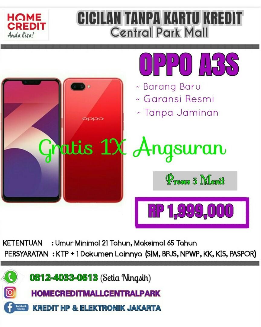 Oppo A3s Kredit Tanpa Cc Gratis 1x Angsuran Dp 500 Ribu Resmi Jakarta Telepon Seluler Tablet Ponsel Android Oppo Di Carousell