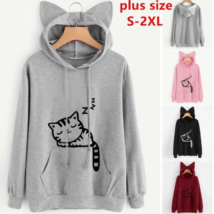 sleeping cat hoodie